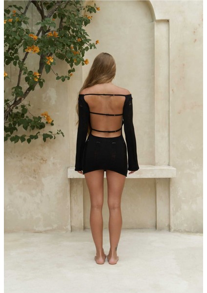 Tatum Siyah Ajur Elbise fırsatları