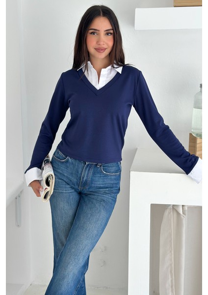 Kadın Gömlek Yaka Detaylı Bluz – Retro & Şehirli Stil fırsatları