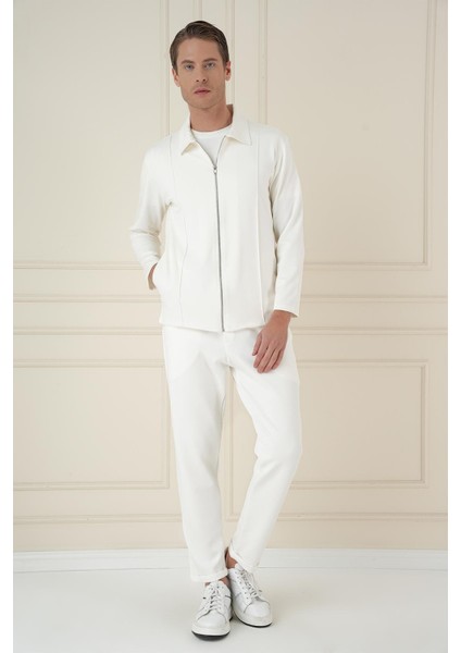 Slim Fit Fermuarlı Yan Cep Mevsimlik Casual Ekru Mont mt 174 modelleri