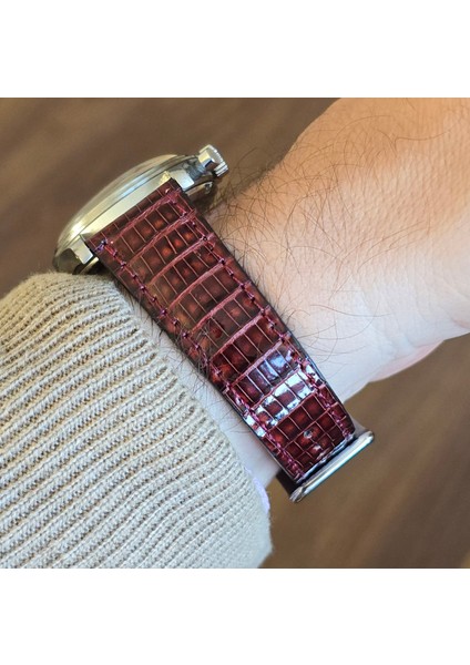 21 mm Gerçek Iguana Derisi Saat Kordonu 21 mm Saat Kordonu 21 mm Deri Kordon 21 mm Deri Saat Kayışı 21 mm Kordon