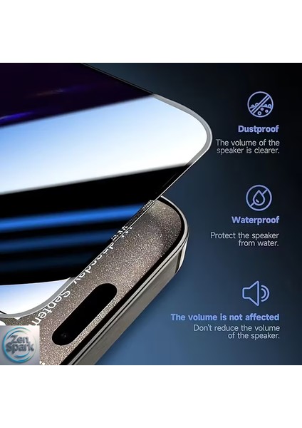 iPhone 16 Pro Uyumlu Tam Kaplayan Hayalet Ekran Koruyucu | Gizli Cam | 9h Temperli Privacy indirimleri