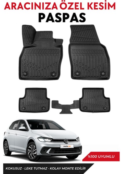 Volkswagen Polo Trendline Paket 2023 Model Araca Özel Havuzlu Paspas Takım