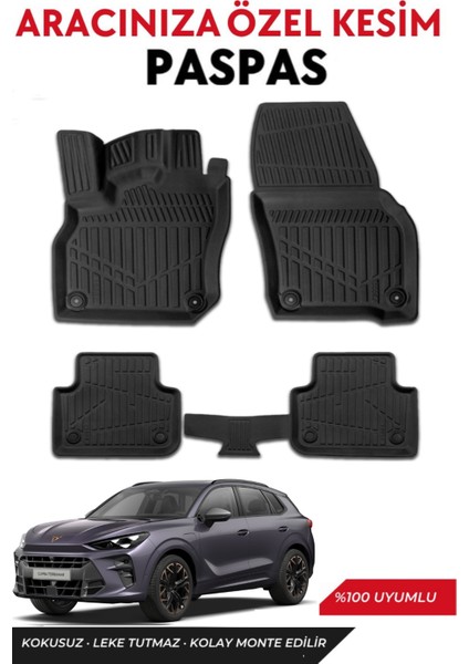 Cupra Terramar 2024-2025 Model Araca Özel Havuzlu Paspas Takım