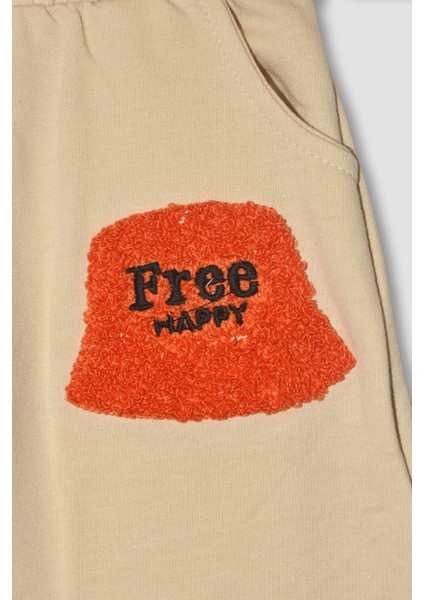 Erkek Çocuk %100 Pamuk Free Happy Süzene Nakışlı Paça Lastikli Trend Takım - 2146 modelleri