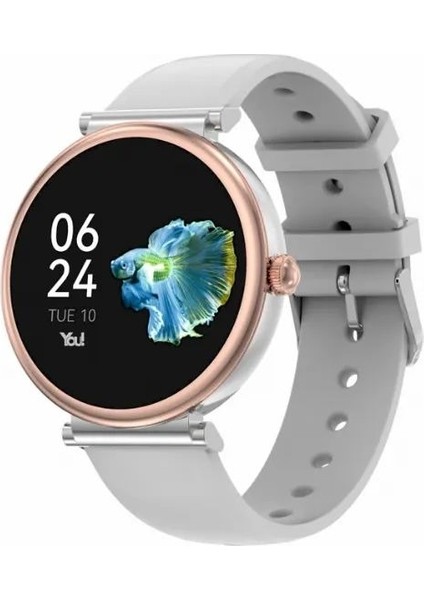 F15-YF152 You Smart Silver & Gray Silicon Bayan Kol Saati