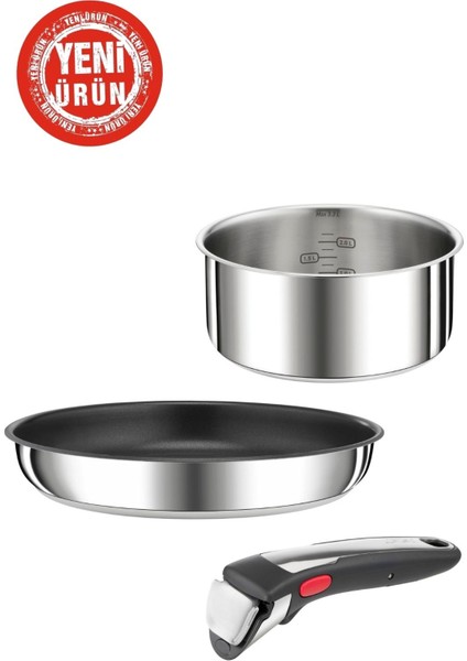 Ingenıo Preference Paslanmaz Çelik 4 Parçalı Tencere Seti - 28 cm Tava + 20 cm Tencere + 1 Cam Kapak + 1 Sap fiyatları