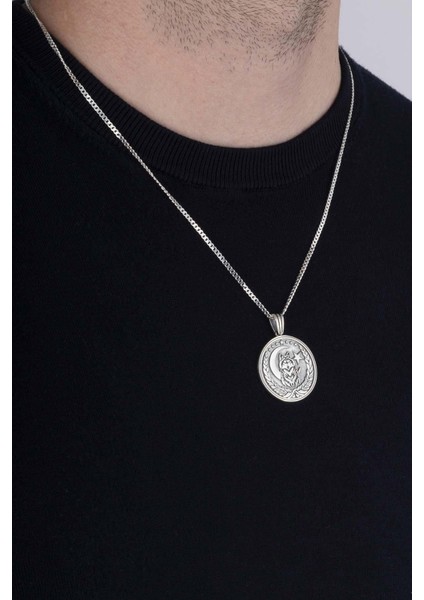 Bozkurt ve Ay Yıldızlı 925 Ayar Gümüş Kolye fırsatları