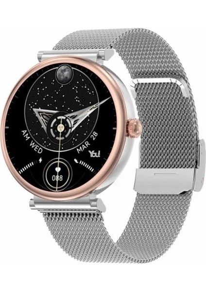 F15-YF154 You Smart Silver & Silver Hasır Bayan Kol Saati