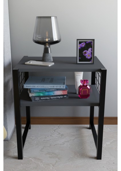 Modern Komodin Metal Ayaklı Raflı Başucu Komodin Yatak Odası Dekoratif Yan Sehpa fırsatları