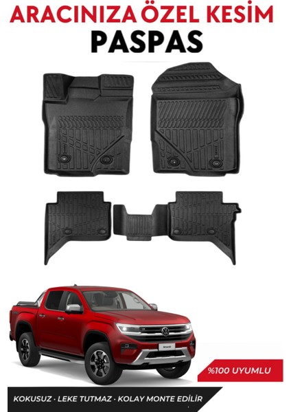 Volkswagen Amarok 2024-2025 Model Araca Özel Havuzlu Paspas Takım