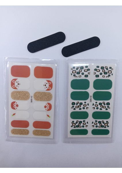 Kendinden Yapışkanlı Nail Sticker 2 Paket Tırnak Stickeri Takma Yapışkanlı Oje Tavşandesen