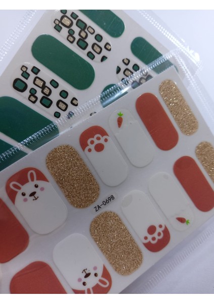 Kendinden Yapışkanlı Nail Sticker 2 Paket Tırnak Stickeri Takma Yapışkanlı Oje Tavşandesen fiyatları