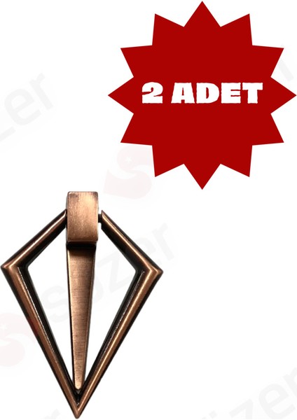 Bakır Piramit Sarkaç Düğme Kulp Çekmece Kulbu (2 Adet) modelleri