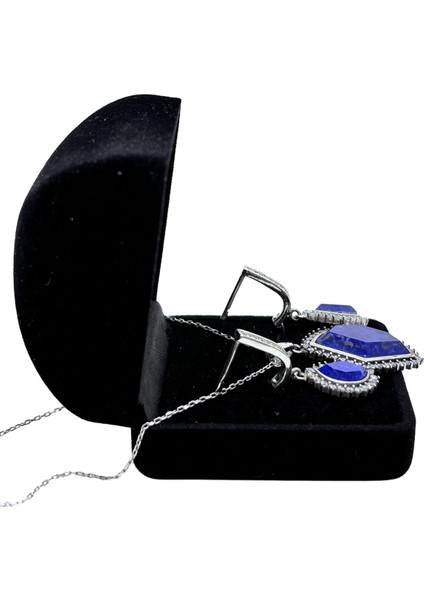 Işıltılı Lapis Lazuli Gümüş Set&takım fiyatları