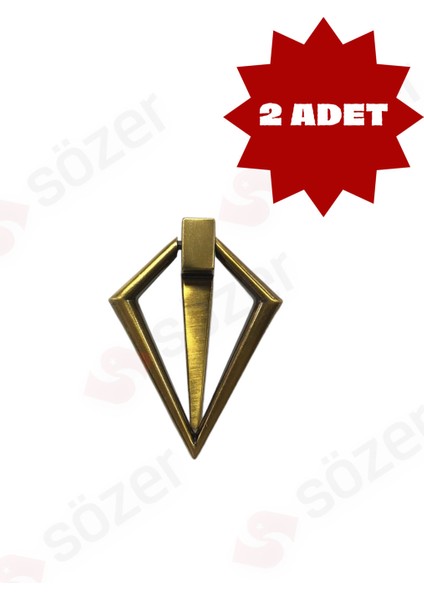 Antik Piramit Sarkaç Düğme Kulp Çekmece Kulbu (2 Adet) modelleri