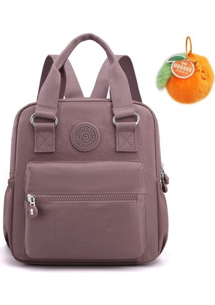 Kadın Günlük Küçük Sırt Çantası - Beige / Yeşil / Turuncu (Yurt Dışından)