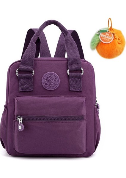 Kadın Günlük Küçük Sırt Çantası - Beige / Yeşil / Turuncu (Yurt Dışından)