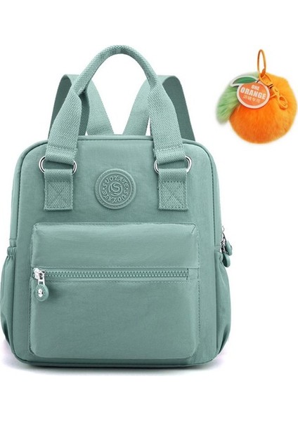 Kadın Günlük Küçük Sırt Çantası - Beige / Yeşil / Turuncu (Yurt Dışından)