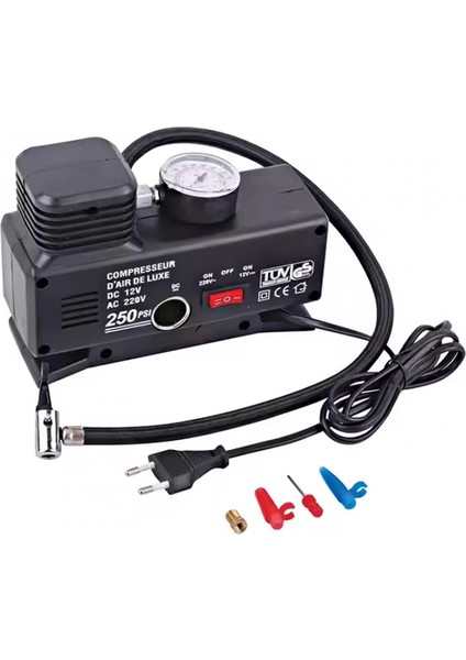 220V ile 12V Oto Elektriği Çalışan Hava Lastik Şişirme Kompresörü 250 Psı Çok Amaçlı Yol Yardımı fiyatları
