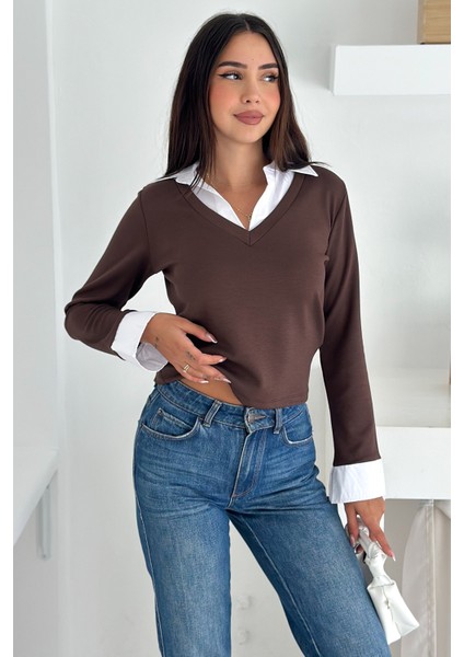 Kadın Gömlek Yaka Detaylı Bluz – Retro & Şehirli Stil modelleri