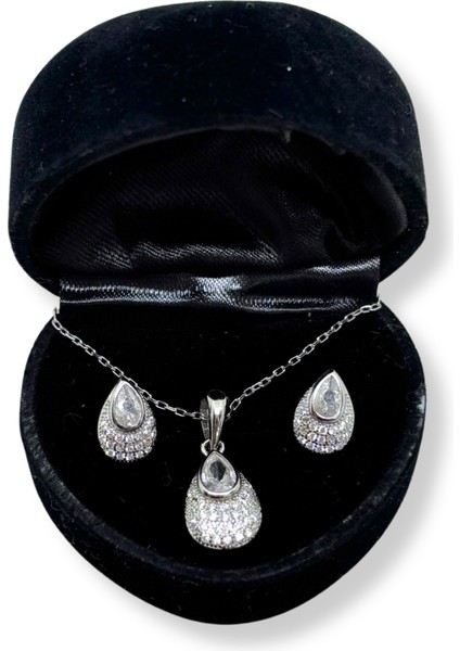 Işıltı Damlası Gümüş Set&takım