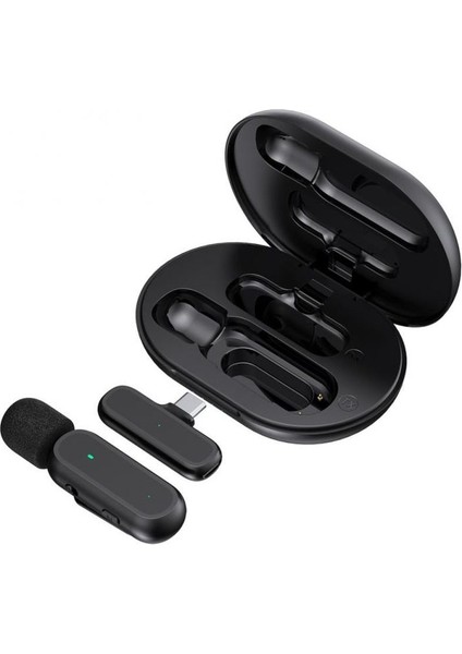 K60/K61 Kablosuz Yaka Mikrofonu | Şarj Kutulu 2.4ghz Gürültü Azaltmalı Mini Mikrofon | iPhone & Android Uyumlu