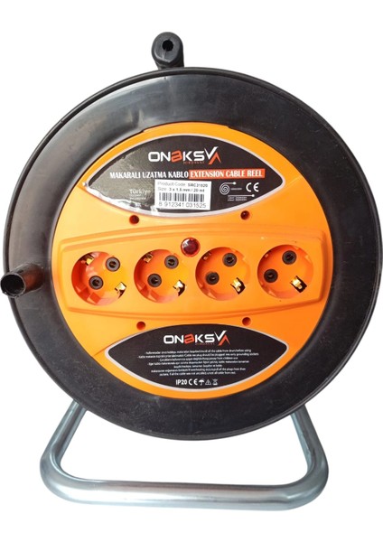 Makaralı Uzatma Kablosu 20 M 3x1,5 Mm²