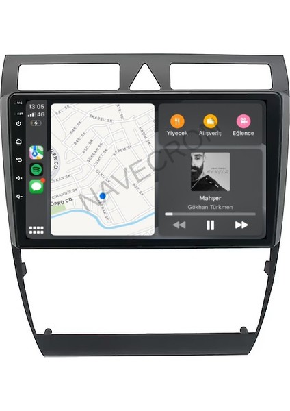 Audı A6 1997-04 9" Uyumlu Androıd Multimedya Gerçek 2/32 Kablosuz Carplay Geri Görüş Kameralı fiyatları