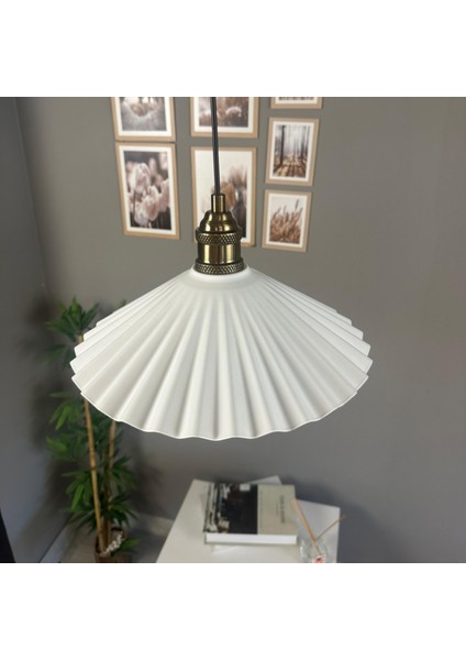 Avilla Beyaz Tekli Metal Büyük Avize Lale Başlık Rustik Cafe Mutfak Modern Sarkıt Aydınlatma modelleri