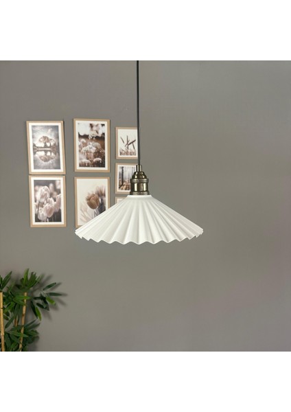 Avilla Beyaz Tekli Metal Büyük Avize Lale Başlık Rustik Cafe Mutfak Modern Sarkıt Aydınlatma indirimleri