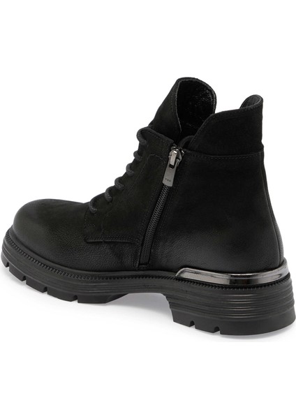 Siyah Hakiki Nubuk Deri Kadın Casual Bot - K24K1BT67652-A64 fiyatları