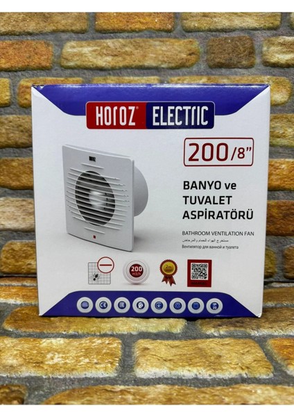 200/8” Banyo ve Tuvalet Aspiratörü