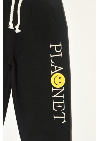 Erkek Çocuk %100 Pamuk Planet Nakışlı Ayıcık Aksesuarlı Eşofman Takım - 2149 fırsatları