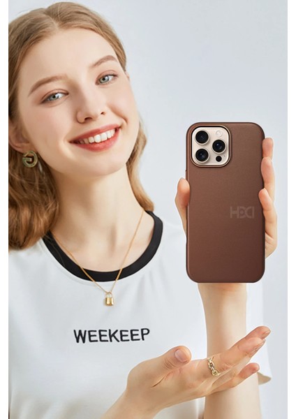 Apple iPhone 16 HBC-242 Dividing Magsafe Kapak - Kahverengi fiyatları