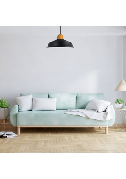 Asaletli Siyah Iç Beyaz Tekli Avize Ahşap Başlık Retro Sarkıt Lamba Restoran Salon Aydınlatma fırsatları