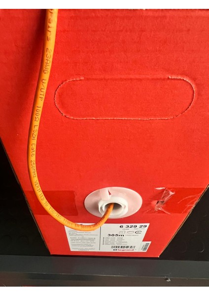 632929 Cat6 U/utp Lszh Hf 23AWG Turuncu Data Kablosu 305 Metre Kutulu modelleri