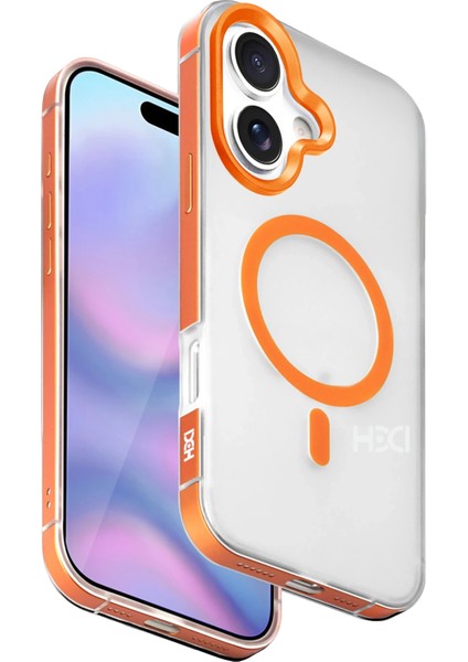 Apple iPhone 17 HBC-394 Himalayas Magsafe Kapak - Turuncu