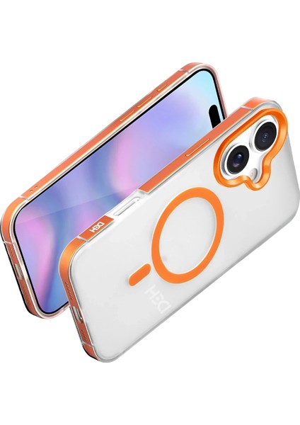 Apple iPhone 17 HBC-394 Himalayas Magsafe Kapak - Turuncu modelleri