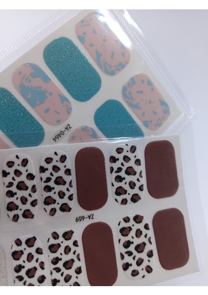 Kendinden Yapışkanlı Nail Sticker 2 Paket Tırnak Stickeri Takma Yapışkanlı Oje Leopardesen fiyatları