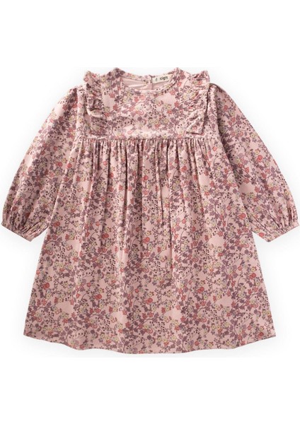Elbise 8-12 Yaş Pudra Pembe