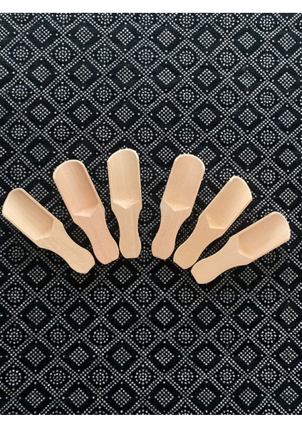 6'lı Bambu Baharat Kaşığı Ölçü Kaşığı