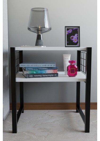 Modern Komodin Metal Ayaklı Raflı Başucu Komodin Yatak Odası Dekoratif Yan Sehpa fiyatları