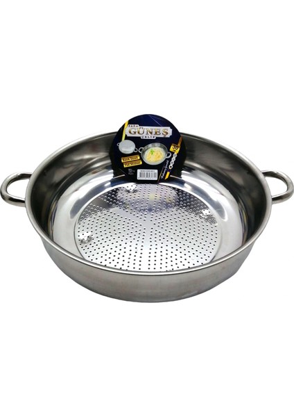 No-3 - 30CM Basık Süzek Metal Süzgeç (4887)