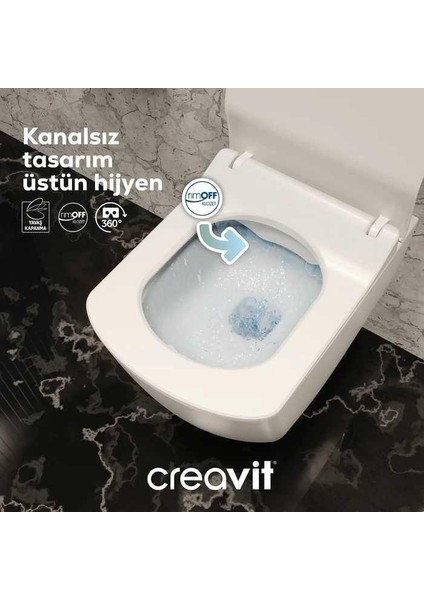 Elegant Rim-Off Kanalsız Asma Klozet (EG321.00) + Elegant Tp Yavaş Kapanan Kapak 2'li Set fırsatları