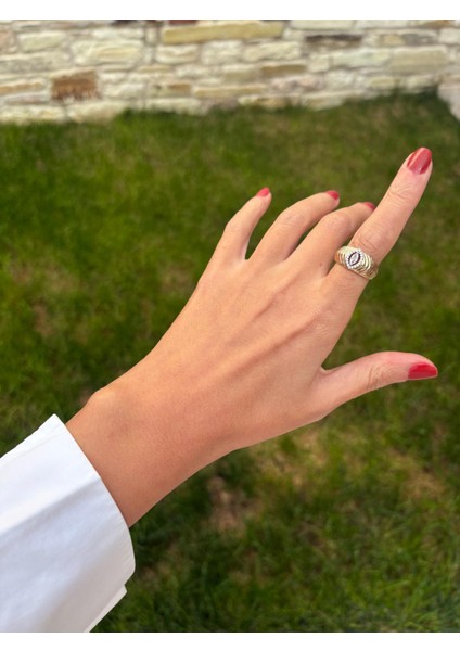 Damla Zirkon Taş Detaylı Göz Model Tasarım Gold Ayarlanabilir Yüzük fiyatları