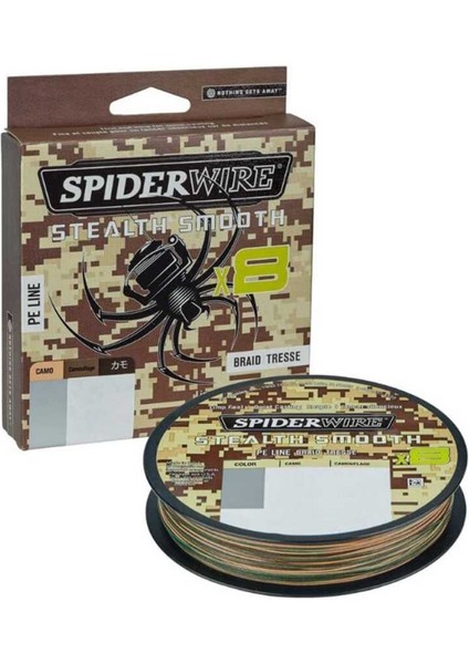 Spider Wire Stealth Smooth8 X8 Pe Braid 150M Camo Örgü Ip 0.13MM