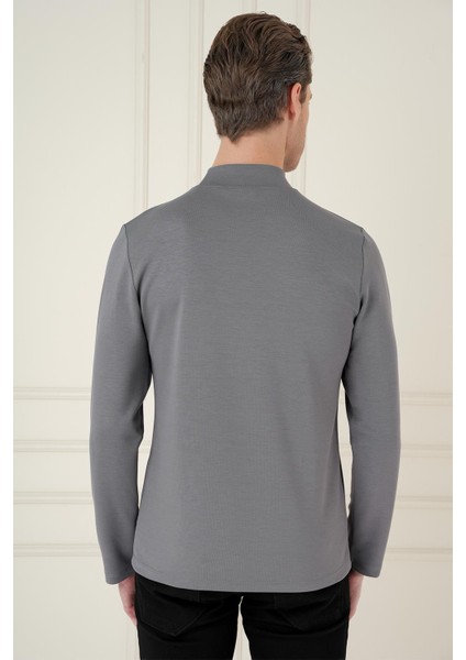 Ts 894 Slim Fit Füme Spor T-Shirt