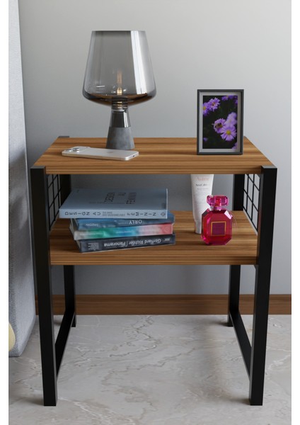 Modern Komodin Metal Ayaklı Raflı Başucu Komodin Yatak Odası Dekoratif Yan Sehpa fiyatları