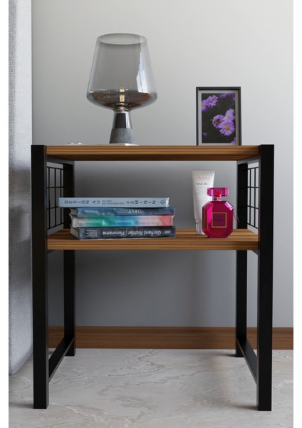 Modern Komodin Metal Ayaklı Raflı Başucu Komodin Yatak Odası Dekoratif Yan Sehpa indirimleri