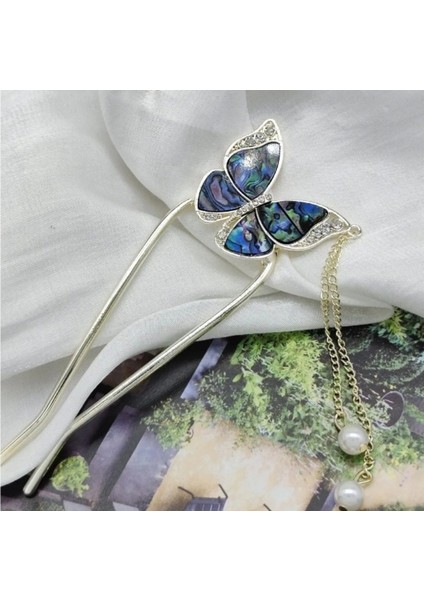 Kelebek Detay Topuz Saç Tokası